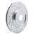 R1 20-25 Ford Explorer Rear Right Drilled & Slotted Silver Brake Rotor - EDZ-54278R Photo - Primary