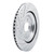R1 20-25 Ford Explorer Rear Right Drilled & Slotted Silver Brake Rotor - EDZ-54278R Photo - Primary