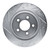 R1 20-25 Ford Explorer Rear Left Drilled & Slotted Silver Brake Rotor - EDZ-54280L Photo - Primary