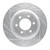 R1 21-25 Ford F-150 4WD Front Left Drilled & Slotted Silver Brake Rotor - EDZ-54287L Photo - Primary