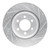R1 21-25 Ford F-150 4WD Front Left Drilled & Slotted Silver Brake Rotor - EDZ-54287L Photo - out of package