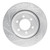 R1 21-25 Ford F-150 RWD Front Right Drilled & Slotted Silver Brake Rotor - EDZ-54287R Photo - out of package