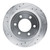 R1 21-25 Ford BRONCO Rear Left Drilled & Slotted Silver Brake Rotor - EDZ-54289L Photo - Primary