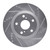 R1 20-22 Ford Mustang Rear Right Drilled & Slotted Silver Brake Rotor - EDZ-54292R Photo - Primary
