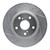 R1 15-25 Ford Mustang Front Left Drilled & Slotted Silver Brake Rotor - EDZ-54294L Photo - Primary