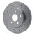 R1 10-25 Buick Regal Rear Right Drilled & Slotted Silver Brake Rotor - EDZ-65024R Photo - out of package
