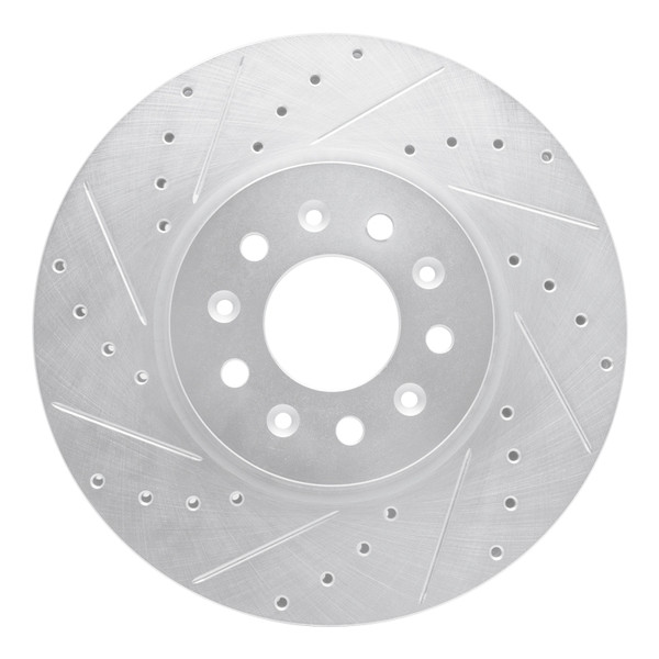 R1 16-21 Buick Regal Sportback Front Left Drilled & Slotted Silver Brake Rotor - EDZ-45023L Photo - Primary