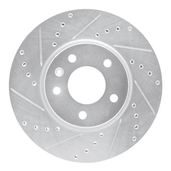 R1 11-25 Buick Encore GX Front Left Drilled & Slotted Silver Brake Rotor - EDZ-45045L Photo - Primary