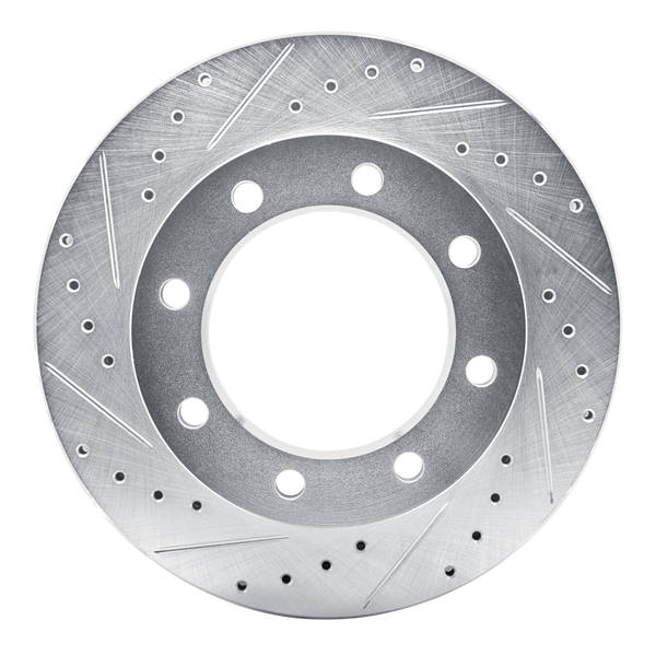 R1 77-00 Chevrolet V30 & V3500 Pickup Front Left Drilled & Slotted Silver Brake Rotor - EDZ-48003L Photo - Primary