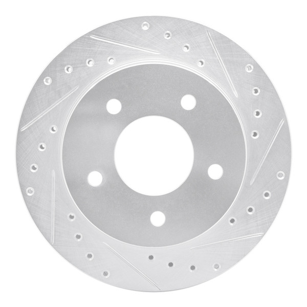 R1 90-02 Chevrolet ASTRO Front Right Drilled & Slotted Silver Brake Rotor - EDZ-48019R Photo - Primary