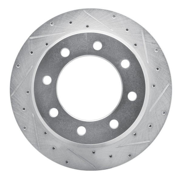 R1 09-20 Chevrolet Express 4500 Rear Right Drilled & Slotted Silver Brake Rotor - EDZ-48056R Photo - Primary