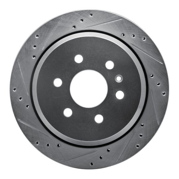 R1 15-20 Chevrolet Colorado Rear Left Drilled & Slotted Silver Brake Rotor - EDZ-48063L Photo - Primary