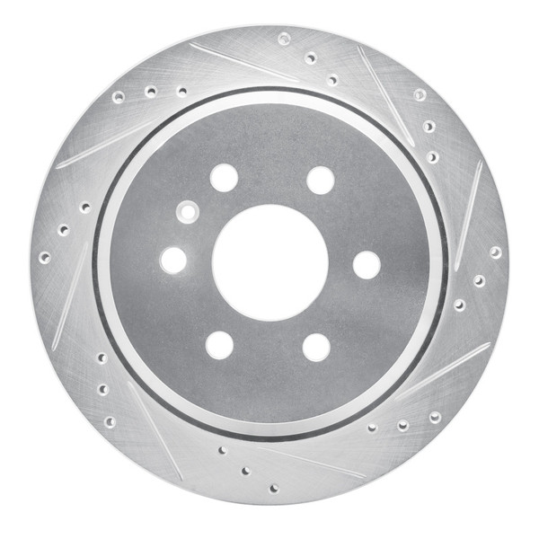 R1 15-20 Chevrolet Colorado Rear Right Drilled & Slotted Silver Brake Rotor - EDZ-48063R Photo - Primary