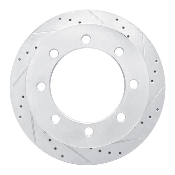 R1 20-25 Chevrolet Silverado 3500 HD Rear Right Drilled & Slotted Silver Brake Rotor - EDZ-48092R Photo - Primary