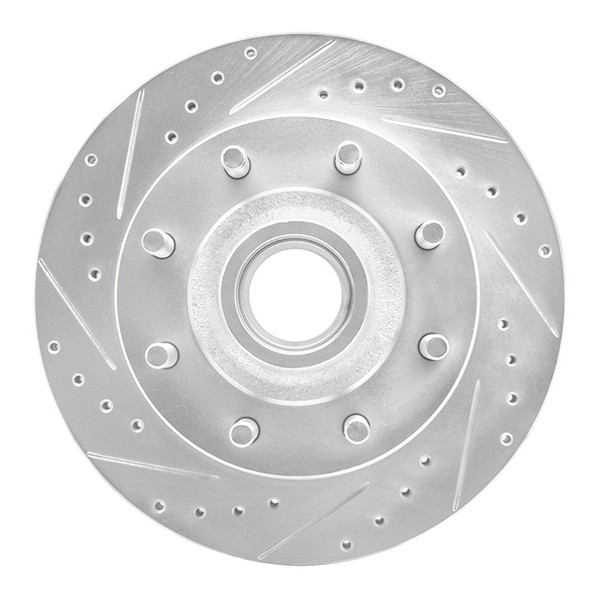 R1 95-04 Ford E-250 Econoline Front Left Drilled & Slotted Silver Brake Rotor - EDZ-54135L Photo - Primary