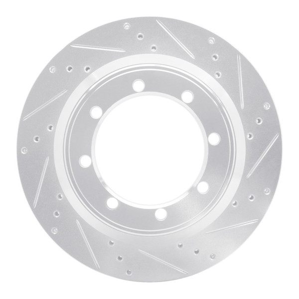 R1 99-07 Ford E-350 Super Duty Rear Right Drilled & Slotted Silver Brake Rotor - EDZ-54168R Photo - Primary