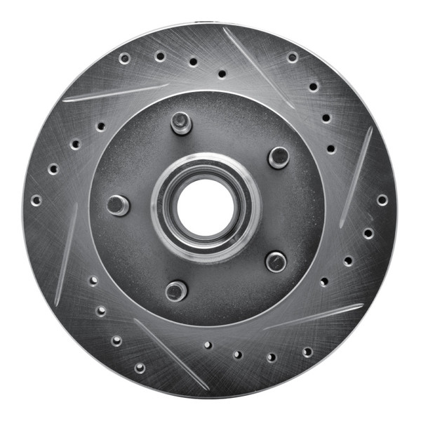 R1 04-08 Ford F-150 RWD Front Right Drilled & Slotted Silver Brake Rotor - EDZ-54185R Photo - Primary