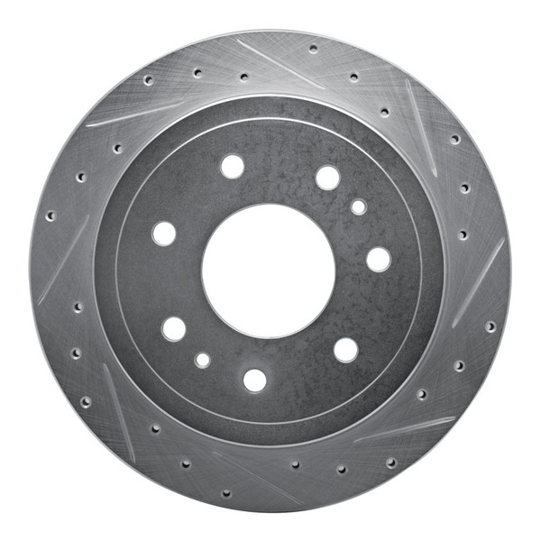 R1 04-11 Ford F-150 RWD Rear Right Drilled & Slotted Silver Brake Rotor - EDZ-54189R Photo - Primary