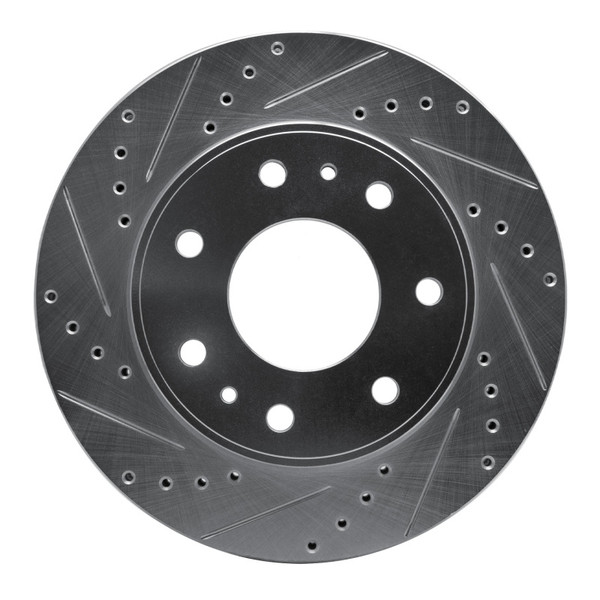 R1 09-09 Ford F-150 RWD Front Left Drilled & Slotted Silver Brake Rotor - EDZ-54216L Photo - Primary