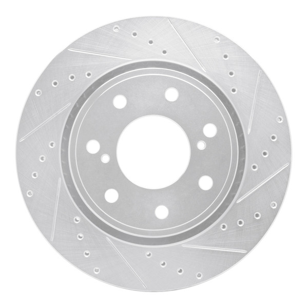 R1 10-14 Ford F-150 4WD Front Right Drilled & Slotted Silver Brake Rotor - EDZ-54219R Photo - Primary