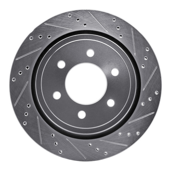 R1 15-17 Ford F-150 RWD Rear Right Drilled & Slotted Silver Brake Rotor - EDZ-54231R Photo - Primary