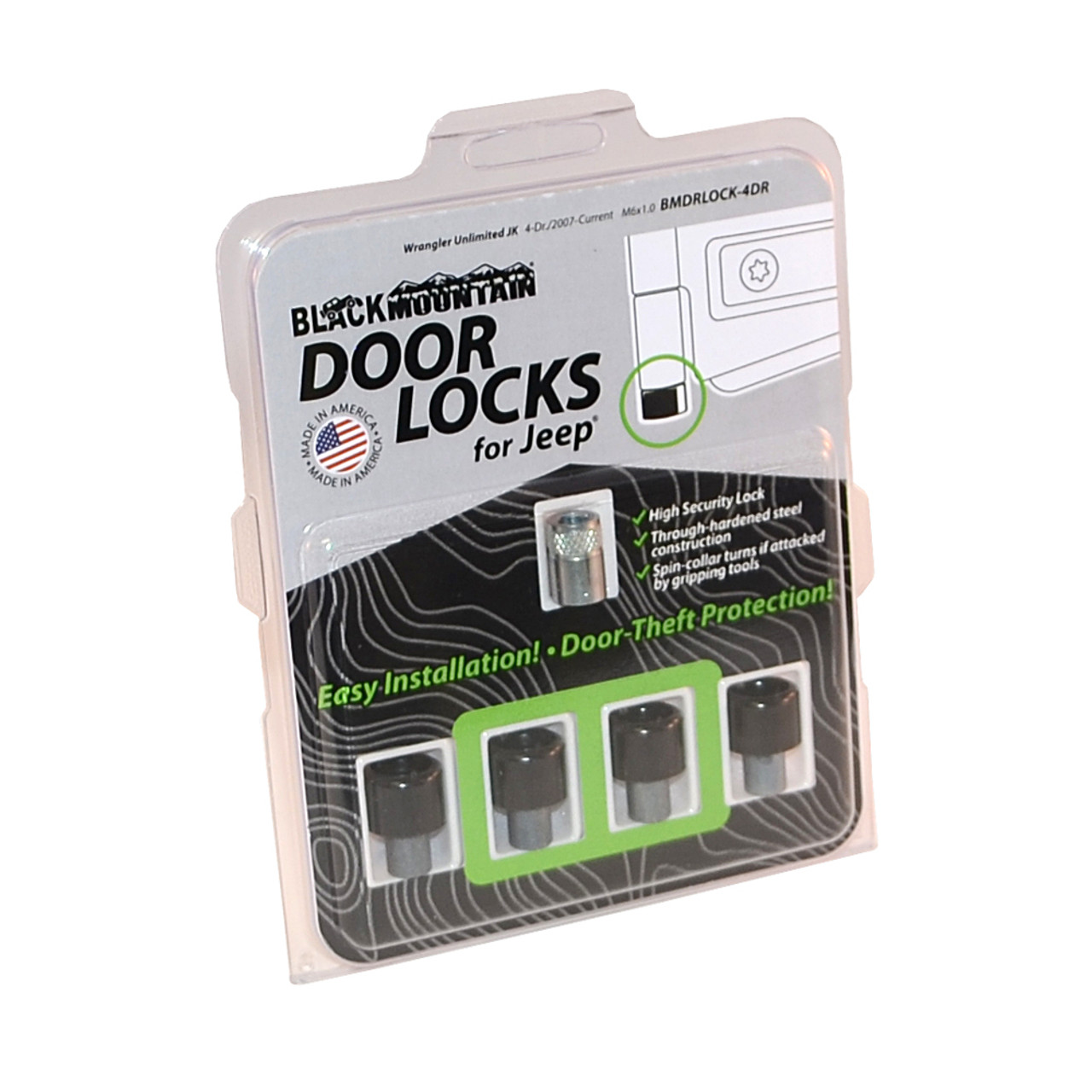 Jeep Wrangler Door Locks (4 Door) BLKMTN