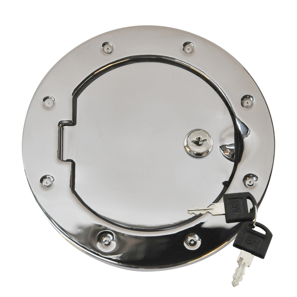 Jeep Wrangler Locking Fuel Door (Stainless) BLKMTN