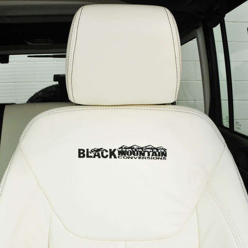 Jeep Wrangler Leather Seat Covers (White) BLKMTN