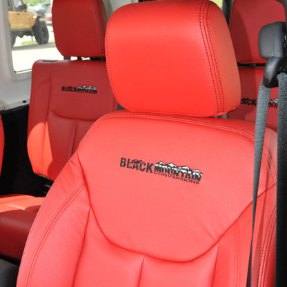 Jeep Wrangler Leather Seat Covers (Red) – BLKMTN