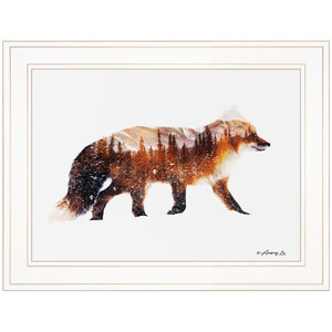 Arctic Red Fox 1 White Framed Print Wall Art N270-405090