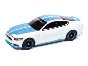 2016 Ford Mustang GT King Premier Edition "Petty's Garage" Oxford White with Petty Blue Stripes "Mo F977-64452-AWSP178B