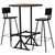  Bar Set Multicolor Solid reclaimed wood and powder-coated steel A949-245394