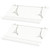 Closet Shelves Wall Mounted Set of 2 Metal Wire Shoe Racks - Color: White D681-JZ10357