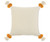 20" X 20" Yellow And Cream 100% Cotton Geometric Zippered Pillow N270-517237