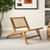 Teak Wooden Chair with Handwoven Rattan Seat and Backrest - Color: Natural D681-JV11765