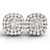 14k White and Rose Gold Cushion Shape Halo Diamond Earrings (3/4 cttw) P150-62766
