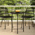  Dining Table Black Tempered Glass Small UV-resistant materials A949-319435