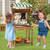 Double-Sided Mud Kitchen with Canopy and Chalkboard for 3+ Years Old-Natural B593-TP10375