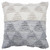 20" X 20" Heathered Gray And Off-White 100% Cotton Geometric Zippered Pillow N270-516901