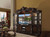 21" X 74" X 31" Cherry Oak Wood Poly Resin Glass Tv Console N270-347487