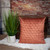 Burnt Orange Tufted Velvet Quilted Throw Pillow N270-402878