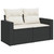  Garden Sofa Set Black, Cream White A949-3219406