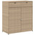 Garden Storage Cabinet Beige Poly Rattan Large A949-365566