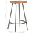  Bar Stool Set of 4 natural wood and black A949-320652