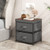 2-Drawer Nightstand with Removable Fabric Bins and Pull Handles Set of 2-Black B593-JZ10128-2