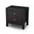Farmhouse Style Solid Pine Wood 2-Drawer Nightstand Bedside Table in Black Q280-BLFM2190