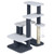 2-in-1 Cat Stairs Cat Tree Tower with Scratching Posts and Hanging Toy Ball-Gray - Color: Gray D681-PV10430GR