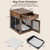2-In-1 Dog House with Drawer and Wired Wireless Charging -Color: Rustic Brown