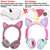 Cute Kids Cat Ear Headphones Wired Adjustable for Boys Girls Tablet Kids Headband Earphone Foldable K484-PEL_09FU4J91