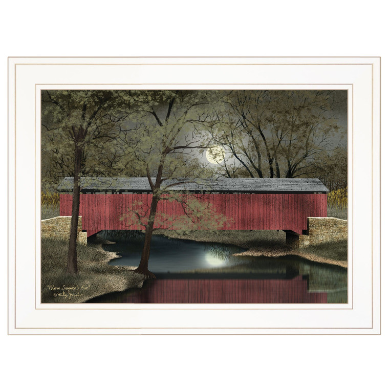 Warm Summers Eve 1 White Framed Print Wall Art N270-404454